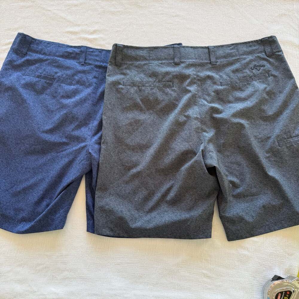 Callaway Golf Performance Shorts Size 38 Blue Patterned bundle 2 pairs